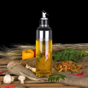 1L Oil Dispenser with Lid & Drip-Free Spout (Plastic)