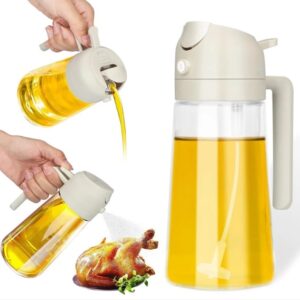 2-in-1 Multi-Purpose Glass Oil Dispenser Bottle (500 ml Approx)