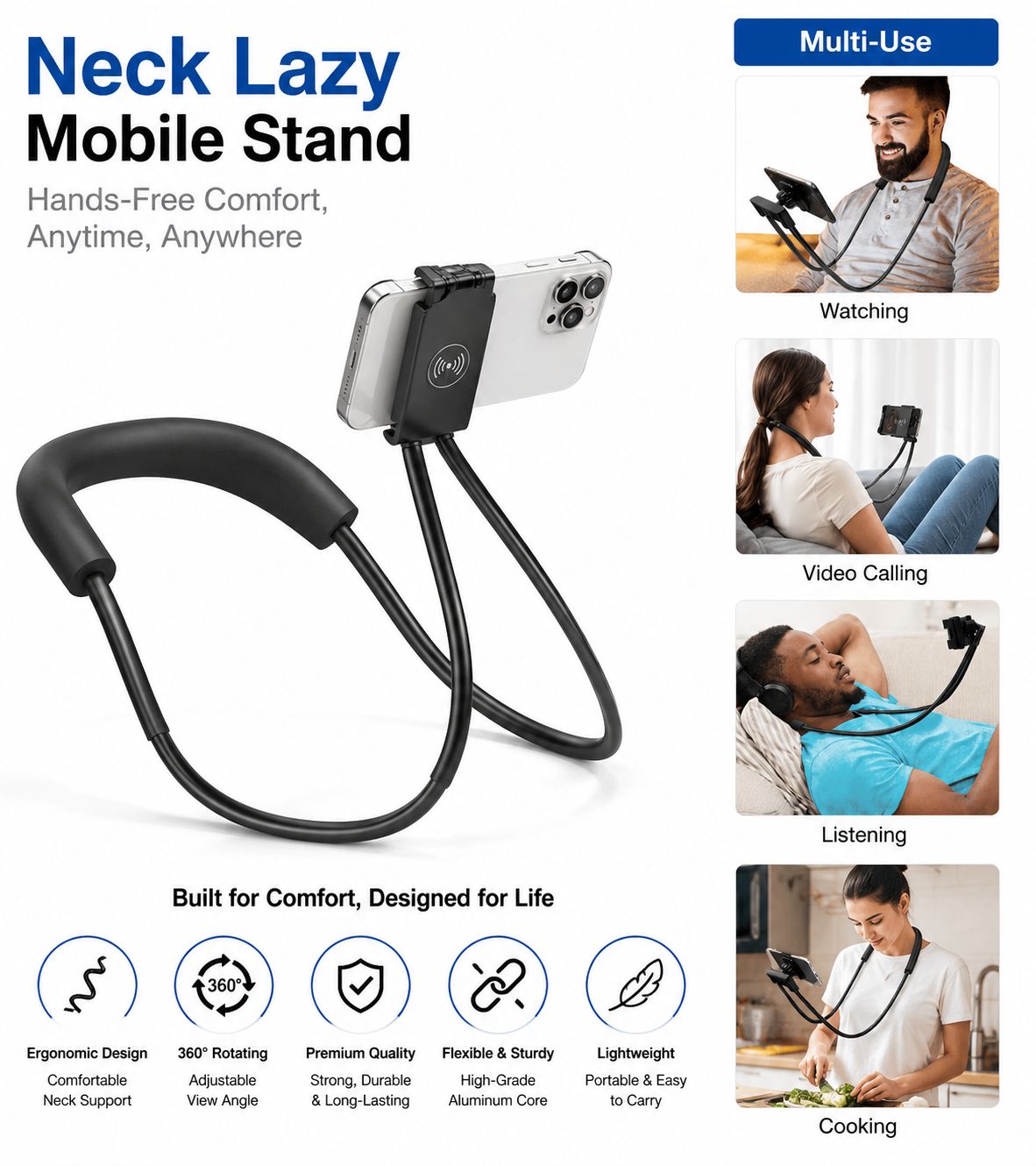 Neck Lazy Mobile Stand (Imported) Neck Lazy Mobile Stand (Imported)