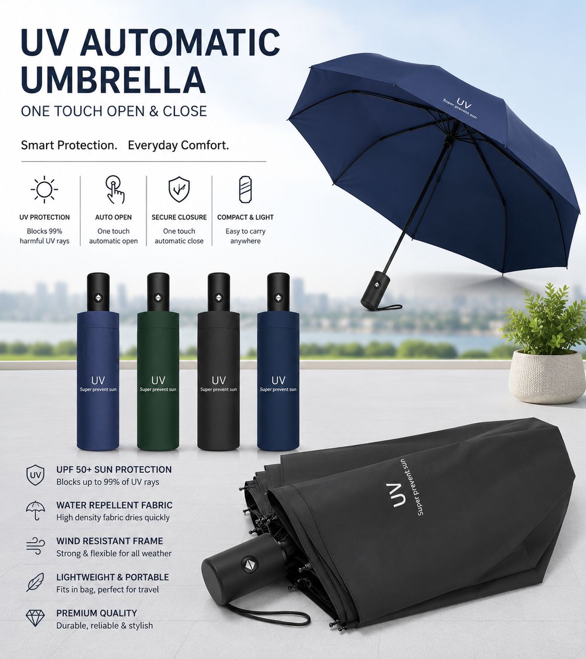 UV Automatic Umbrella (Imported)